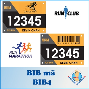 In BIB sự kiện chạy bộ marathon - Mã BIB4